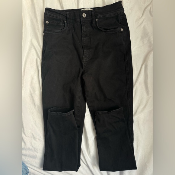 AGOLDE Black High Rise Skinny Jeans Women’s Size 27 Premium Denim - Picture 4 of 7